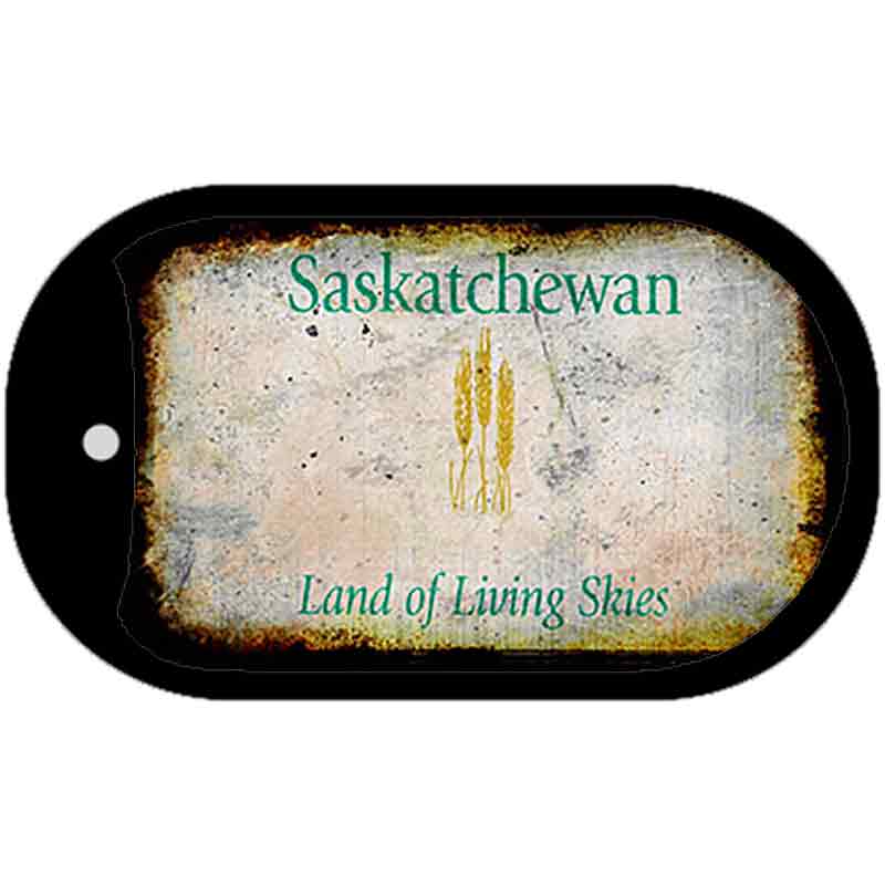 Saskatchewan Rusty Blank Novelty Metal Dog Tag Necklace DT-8186