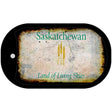Saskatchewan Rusty Blank Novelty Metal Dog Tag Necklace DT-8186