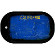 California Blue Rusty Blank Novelty Metal Dog Tag Necklace DT-8194