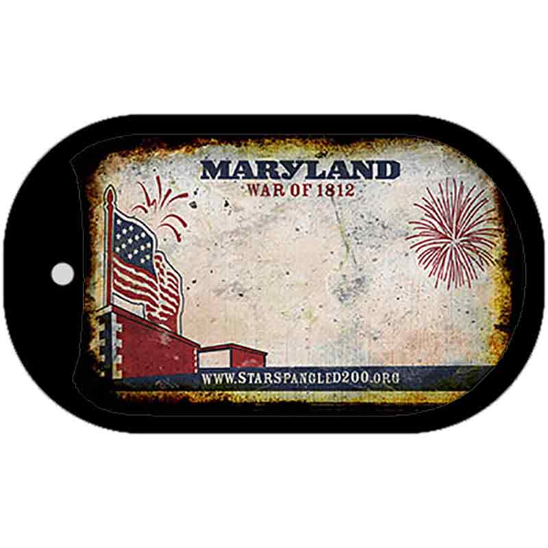 Maryland Rusty Blank Novelty Metal Dog Tag Necklace DT-8195