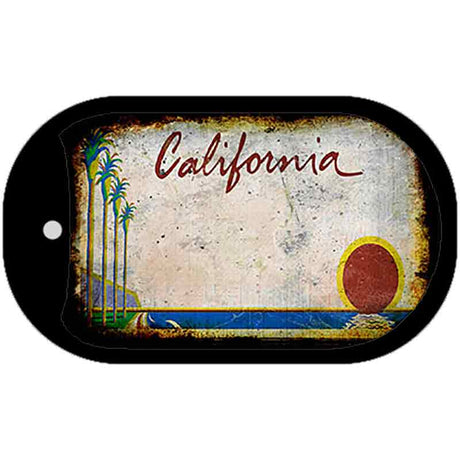 California Rusty Blank Novelty Metal Dog Tag Necklace DT-8198