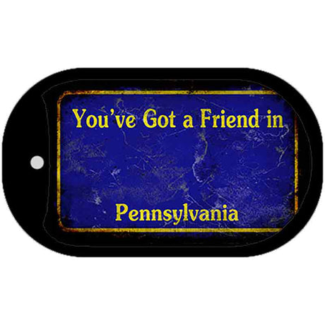 Pennsylvania Blue Rusty Blank Novelty Metal Dog Tag Necklace DT-8199