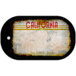 California Rusty Blank Novelty Metal Dog Tag Necklace DT-8200