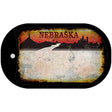 Nebraska Rusty Blank Novelty Metal Dog Tag Necklace DT-8202