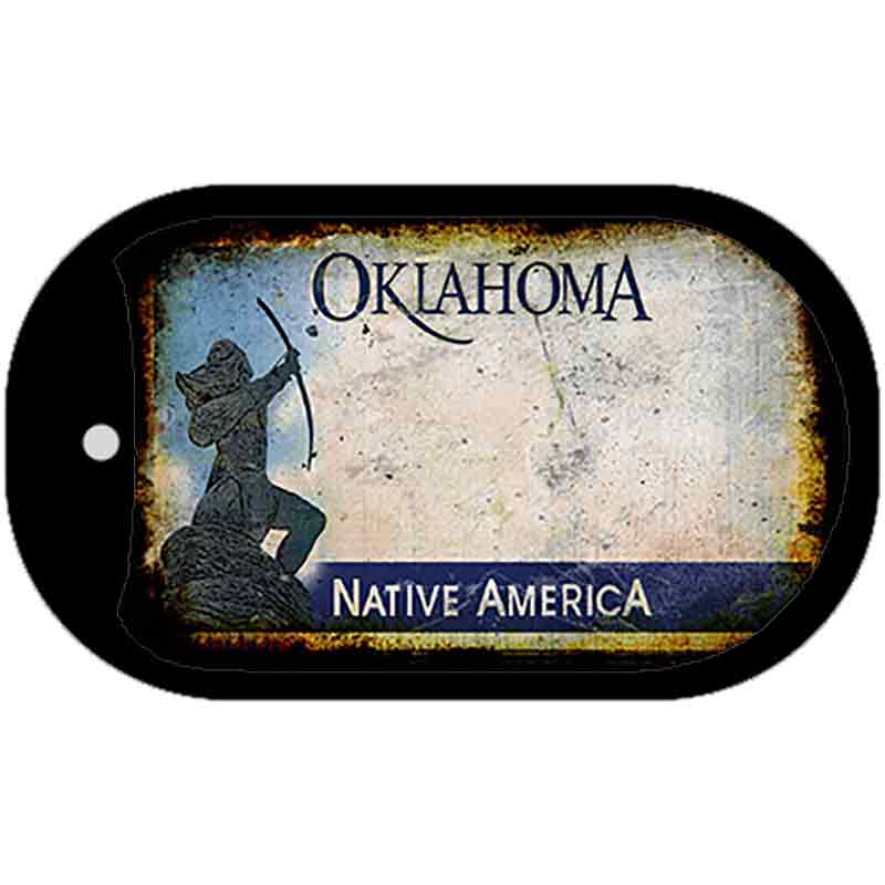 Oklahoma Rusty Blank Novelty Metal Dog Tag Necklace DT-8205