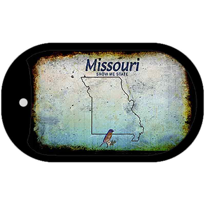 Missouri Rusty Blank Novelty Metal Dog Tag Necklace DT-8216