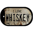 I Love Whiskey Novelty Metal Dog Tag Kit