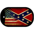 American Confederate Flag Novelty Metal Dog Tag Necklace DT-8230