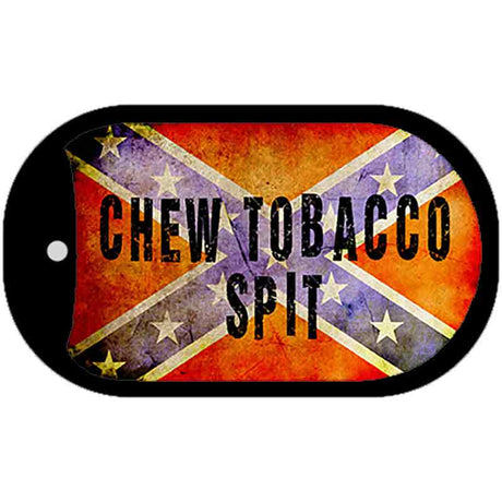 Chew Tobacco Spit Novelty Metal Dog Tag Necklace DT-8235