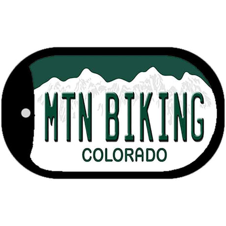 Mountain Biking Colorado Novelty Metal Dog Tag Necklace DT-8245