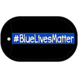 Blue Lives Matter Black Novelty Dog Tag Necklace DT-8249