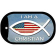 I Am A Christian Novelty Metal Dog Tag Necklace DT-8250