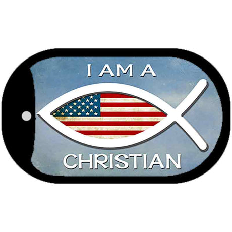 I Am A Christian Novelty Metal Dog Tag Necklace DT-8250