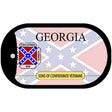 Georgia State Blank Novelty Metal Dog Tag Necklace DT-8252