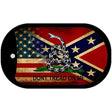 American Confederate Dont Tread On Me Novelty Metal Dog Tag Necklace DT-8272