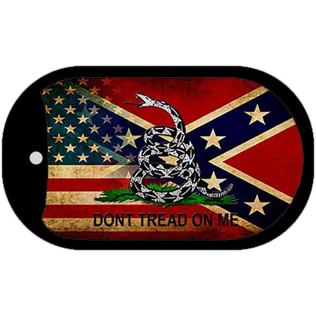 American Confederate Dont Tread On Me Novelty Metal Dog Tag Necklace DT-8272