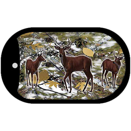 Deer on Camo Novelty Metal Dog Tag Necklace DT-8283