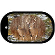 Two Deer on Camo Novelty Metal Dog Tag Necklace DT-8284