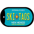 Ski Taos Teal New Mexico Novelty Metal Dog Tag Necklace DT-8290