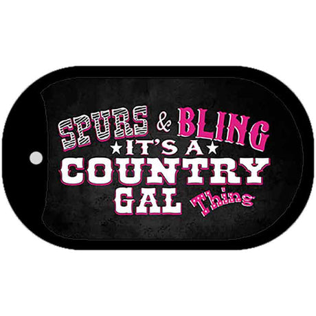 Spurs and Bling Novelty Metal Dog Tag Necklace DT-8330