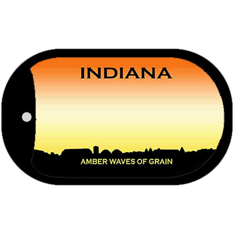 Indiana State Blank Novelty Metal Dog Tag Necklace DT-8332