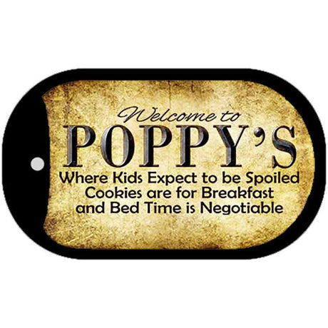 Welcome to Poppys Novelty Metal Dog Tag Necklace DT-8371