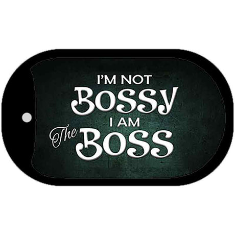 I'm Not Bossy Novelty Metal Dog Tag Necklace DT-8385