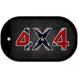 4x4 Confederate Novelty Metal Dog Tag Necklace DT-8389