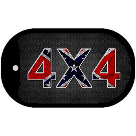 4x4 Confederate Novelty Metal Dog Tag Necklace DT-8389