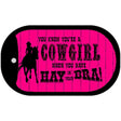 Cowgirl Novelty Metal Dog Tag Necklace DT-8391