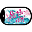 Surfer Girl Novelty Metal Dog Tag Necklace DT-8392