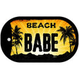 Beach Babe Metal Novelty Dog Tag Necklace DT-8395