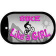 Bike Like A Girl Novelty Metal Dog Tag Necklace DT-8396