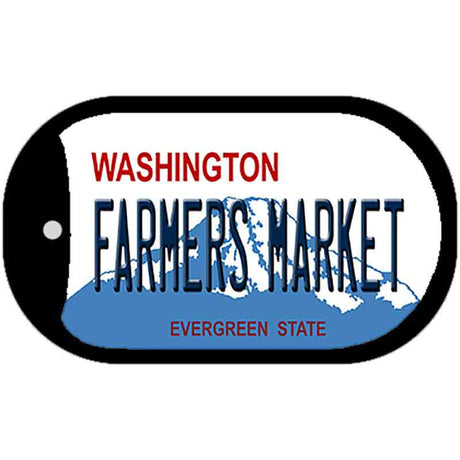 Farmers Market Washington Novelty Metal Dog Tag Necklace DT-8397