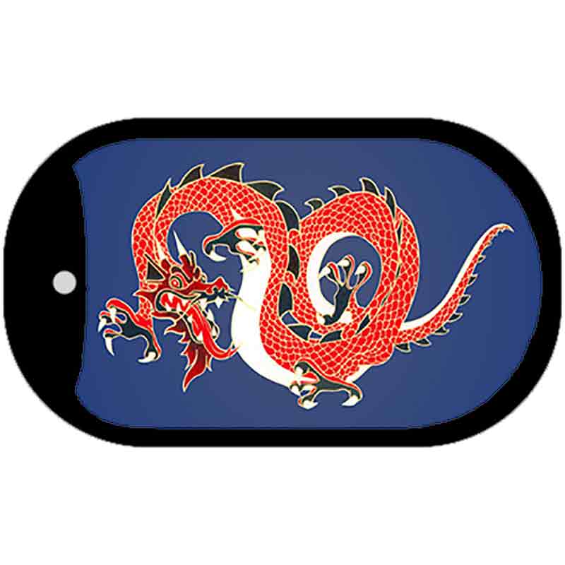 Flying Dragon Novelty Metal Dog Tag Necklace DT-8412