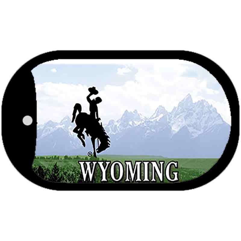 Wyoming State Blank Novelty Metal Dog Tag Necklace DT-8414