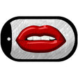 Red Lips Novelty Metal Dog Tag Necklace DT-8416