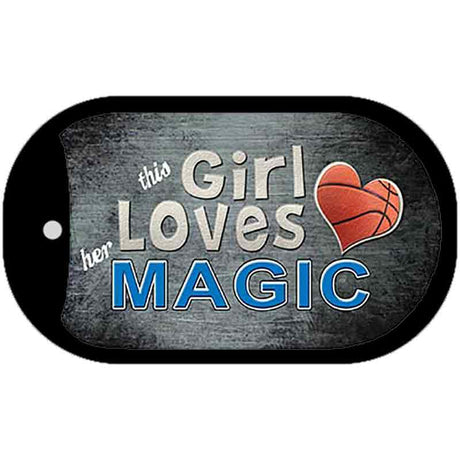 This Girl Loves Her Magic Novelty Metal Dog Tag Necklace DT-8437