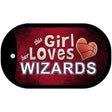 This Girl Loves Her Wizards Novelty Metal Dog Tag Necklace DT-8445