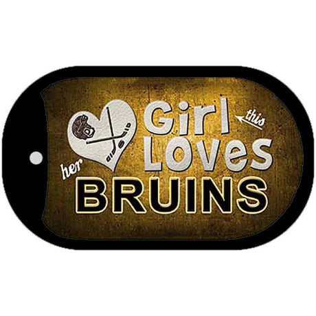 This Girl Loves Her Bruins Novelty Metal Dog Tag Necklace DT-8446