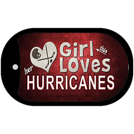 This Girl Loves Her Hurricanes Novelty Metal Dog Tag Necklace DT-8448