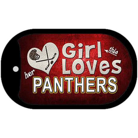 This Girl Loves Her Panthers Novelty Metal Dog Tag Necklace DT-8449