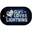 This Girl Loves Her Lightning Novelty Metal Dog Tag Necklace DT-8457