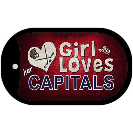 This Girl Loves Her Capitals Novelty Metal Dog Tag Necklace DT-8459