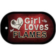 This Girl Loves Her Flames Novelty Metal Dog Tag Necklace DT-8462