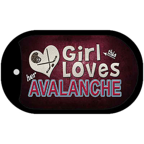 This Girl Loves Her Avalanche Novelty Metal Dog Tag Necklace DT-8464