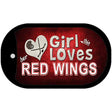 This Girl Loves Her Red Wings Novelty Metal Dog Tag Necklace DT-8467