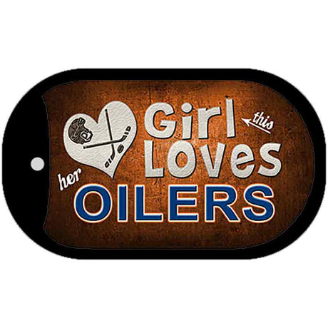 This Girl Loves Her Oilers Novelty Metal Dog Tag Necklace DT-8468