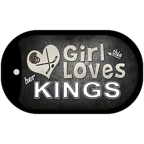 This Girl Loves Her Kings Novelty Metal Dog Tag Necklace DT-8469