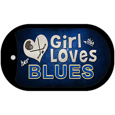 This Girl Loves Her Blues Novelty Metal Dog Tag Necklace DT-8474